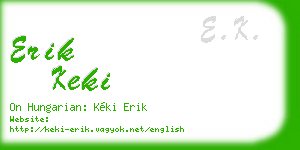 erik keki business card